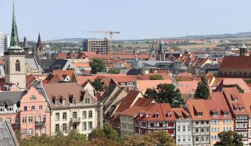 Erfurt aus der Vogelperspektive