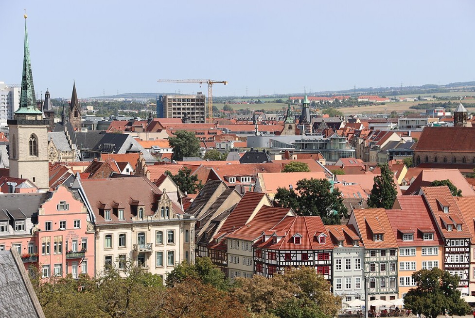 Erfurt aus der Vogelperspektive